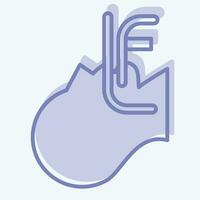 icono endotraqueal intubación. relacionado a respiratorio terapia símbolo. dos tono estilo. sencillo diseño editable. sencillo ilustración vector