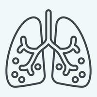 Icon Ards. related to Respiratory Therapy symbol. line style. simple design editable. simple illustration vector