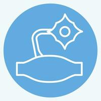 icono también relacionado a respiratorio terapia símbolo. azul ojos estilo. sencillo diseño editable. sencillo ilustración vector