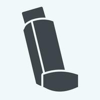 Icon Inhaler. related to Respiratory Therapy symbol. glyph style. simple design editable. simple illustration vector