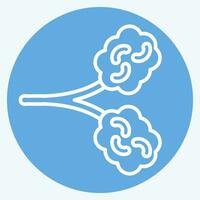 Icon Idiopathic Pulmonary Fibrosis. related to Respiratory Therapy symbol. blue eyes style. simple design editable. simple illustration vector