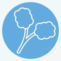 Icon Normal Alveoli. related to Respiratory Therapy symbol. blue eyes style. simple design editable. simple illustration vector