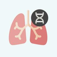 Icon Cystic Fibroris. related to Respiratory Therapy symbol. flat style. simple design editable. simple illustration vector