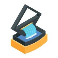 Water Fountains Isometric Icon vector