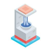 Water Fountains Isometric Icon vector