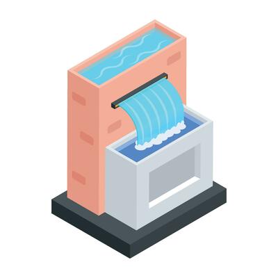 Luxury Fountains Isometric Icon