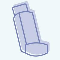 Icon Inhaler. related to Respiratory Therapy symbol. two tone style. simple design editable. simple illustration vector