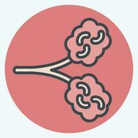 Icon Idiopathic Pulmonary Fibrosis. related to Respiratory Therapy symbol. color mate style. simple design editable. simple illustration vector