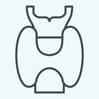 Icon Larynx. related to Respiratory Therapy symbol. line style. simple design editable. simple illustration vector