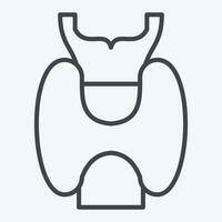 Icon Larynx. related to Respiratory Therapy symbol. line style. simple design editable. simple illustration vector