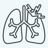 Icon Asthma. related to Respiratory Therapy symbol. line style. simple design editable. simple illustration vector