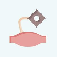 Icon Als. related to Respiratory Therapy symbol. flat style. simple design editable. simple illustration vector