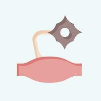 Icon Als. related to Respiratory Therapy symbol. flat style. simple design editable. simple illustration vector