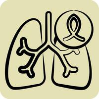 Icon Cancer. related to Respiratory Therapy symbol. hand drawn style. simple design editable. simple illustration vector