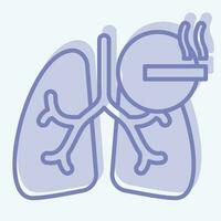 Icon Smoking. related to Respiratory Therapy symbol. two tone style. simple design editable. simple illustration vector