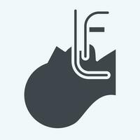 Icon Endotracheal Intubation. related to Respiratory Therapy symbol. glyph style. simple design editable. simple illustration vector