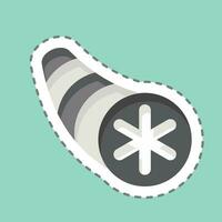 Sticker line cut Normal Bronchus. related to Respiratory Therapy symbol. simple design editable. simple illustration vector