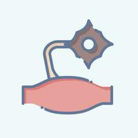 Icon Als. related to Respiratory Therapy symbol. doodle style. simple design editable. simple illustration vector