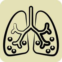 Icon Ards. related to Respiratory Therapy symbol. hand drawn style. simple design editable. simple illustration vector