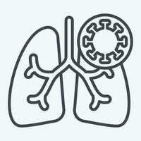 icono corona virus. relacionado a respiratorio terapia símbolo. línea estilo. sencillo diseño editable. sencillo ilustración vector