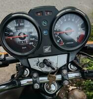 Demak, Desember 12 2023. motorcycle speedometer. speed measurement equipment. photo