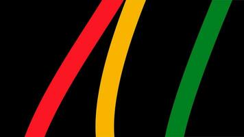 Black history month background. Abstract red, yellow, green, black color wave design, copy space. Vector illustration