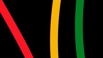 Black history month background. Abstract red, yellow, green, black color wave design, copy space. Vector illustration