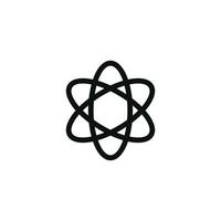 Atom molecule science icon isolated on white background vector