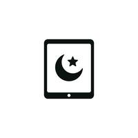 Muslim application icon isolated on white background. Muslim app vector