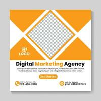 creativo moderno digital márketing agencia social medios de comunicación enviar diseño cuadrado web bandera modelo vector