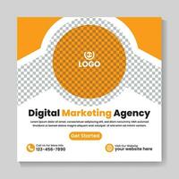 corporativo digital márketing agencia social medios de comunicación enviar diseño creativo cuadrado web bandera modelo vector