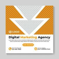 corporativo digital márketing agencia social medios de comunicación enviar diseño creativo cuadrado web bandera modelo vector