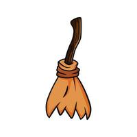 flying broomstick illustration design. halloween element theme vector