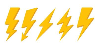 Lightning vector design with various shapes