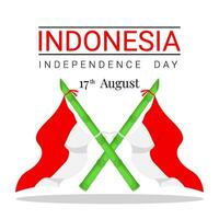 illustration of Indonesian independence day with the theme of the spirit of struggle vector