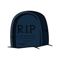 Halloween element tombstone illustration design vector