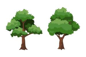 lush old tree vector. suitable for design of cartoon elements and assets design vector