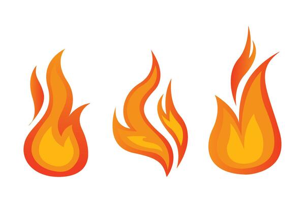 vector great flames with different designs