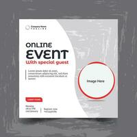 Online Event Social Media Post vector