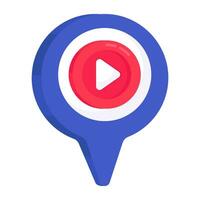 A unique design icon of video location vector