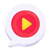 un diseño de icono de chat de video vector