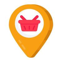 Modern design icon of shopping location vector