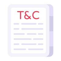 An icon design of terms and conditions vector