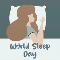 World sleep day background illustration vector