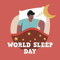 World sleep day background illustration vector