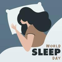 World sleep day background illustration vector