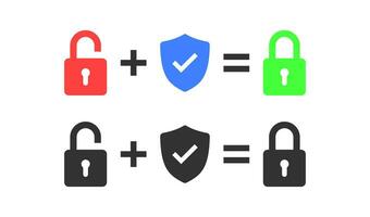 Https and http website protect icon. Ssl safe symbol. Padlock signs. Safety internet site icons. Browser domain. Vector illustration.