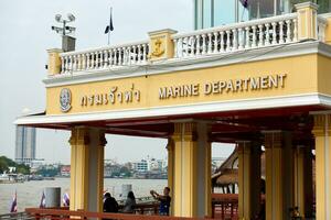 BANGKOK THAILAND07 November 2022 Marine Department The Department of Water Transport and Marine is responsible for overseeing water surface and water transportation with. photo