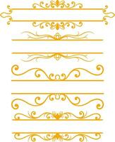 Set decorative ornament frame vector