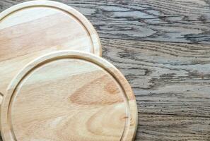 Round wooden boards photo